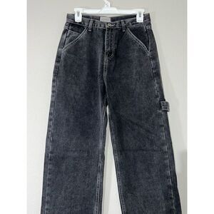feeling design by korea black denim wide leg jean girl's wear
